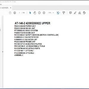 Tadano Crane AT-146-2 42095200022 UPPER Spare Parts Catalog Manual - PDF DOWNLOAD