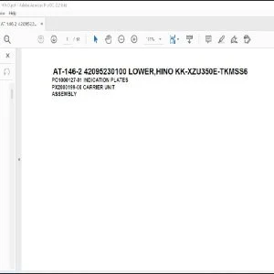 Tadano Crane AT-146-2 42095230100 LOWER,HINO KK-XZU350E-TKMSS6 Parts Catalog Manual - PDFD DOWNLOAD
