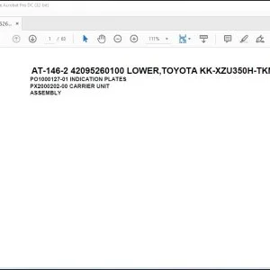 Tadano Crane AT-146-2 42095260100 LOWER,TOYOTA KK-XZU350H-TKMSS6 Spare Parts Manual - PDF DOWNLOAD