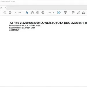 Tadano Crane AT-146-2 42095262000 LOWER,TOYOTA BDG-XZU354H-TKMSD6 Spare Parts Manual - PDF DOWNLOAD