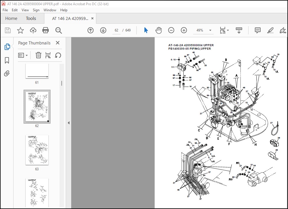 Tadano Crane AT-146-2A 42095900004 UPPER Spare Parts Catalog Manual ...