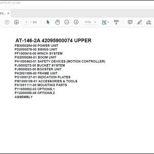 Tadano Crane AT-146-2A 42095900074 UPPER Spare Parts Catalog Manual - PDF DOWNLOAD