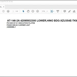 Tadano Crane AT-146-2A 42095932300 LOWER,HINO BDG-XZU354E-TKMSD6 Spare Parts Catalog Manual  - PDF DOWNLOAD