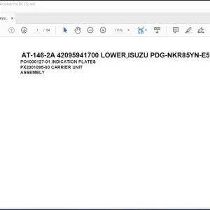 Tadano Crane AT-146-2A 42095941700 LOWER ISUZU PDG-NKR85YN-E5NAHY-M Spare Parts Manual - PDF DOWNLOAD