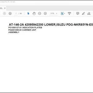 Tadano Crane AT-146-2A 42095942200 LOWER,ISUZU PDG-NKR85YN-E5NAHY-M Spare Parts Manual - PDF DOWNLOAD