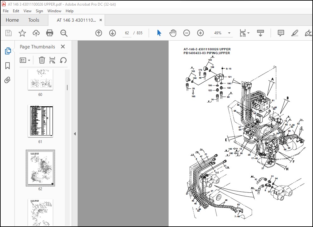 Tadano Crane AT-146-3 43011100026 UPPER Spare Parts Catalog Manual ...