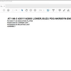 Tadano Crane AT-146-3 43011142800 LOWER,ISUZU PDG-NKR85YN-EN5AHY-M Parts Manual - PDF DOWNLOAD