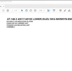 Tadano Crane AT-146-3 43011145100 LOWER,ISUZU SKG-NKR85YN-EN5AHY-M Parts Manual - PDF DOWNLOAD