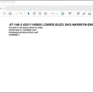 Tadano Crane AT-146-3 43011145600 LOWER,ISUZU SKG-NKR85YN-EN5AHY-M Parts Manual - PDF DOWNLOAD