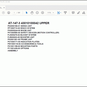 Tadano AT-147-3 43010100042 Crane Parts Catalog PDF Download