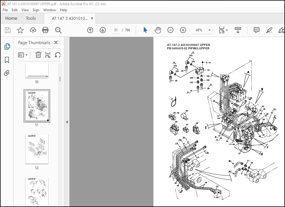 Tadano Crane AT-147-3 43010100067 UPPER Parts Catalog Manual - PDF ...