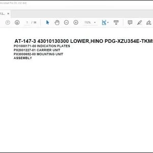 Tadano Crane AT-147-3 43010130300 LOWER,HINO PDG-XZU354E-TKMSD6 Parts Catalog Manual - PDF DOWNLOAD