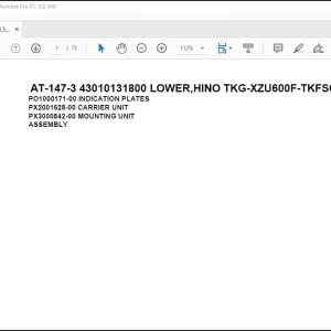 Tadano Crane AT-147-3 43010131800 LOWER,HINO TKG-XZU600F-TKFSC6 Parts Catalog Manual - PDF DOWNLOAD