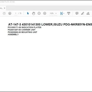Tadano AT-147-3 43010141300 Crane Parts Manual PDF Download