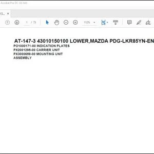 Tadano Crane AT-147-3 43010150100 LOWER,MAZDA PDG-LKR85YN-EN5AHY-M Parts Manual - PDF DOWNLOAD