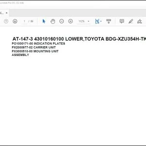 Tadano Crane AT-147-3 43010160100 LOWER,TOYOTA BDG-XZU354H-TKMSD6 Spare Parts Manual - PDF DOWNLOAD