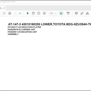 Tadano Crane AT-147-3 43010160200 LOWER,TOYOTA BDG-XZU354H-TKMSD6 Spare Parts Manual - PDF DOWNLOAD