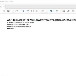 Tadano Crane AT-147-3 43010160700 LOWER,TOYOTA BDG-XZU354H-TKMSD6 Parts Manual - PDF DOWNLOAD