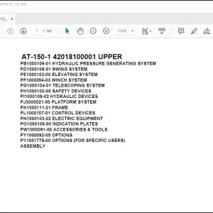 Tadano Crane AT-150-1 42018100001 UPPER Spare Parts Catalog Manual - PDF DOWNLOAD