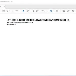 Tadano Crane AT-150-1 42018110400 LOWER NISSAN CMF87EHHA Spare Parts Catalog Manual - PDF DOWNLOAD