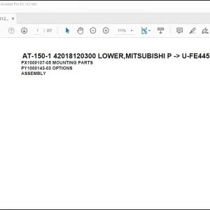 Tadano Crane AT-150-1 42018120300 LOWER,MITSUBISHI P - U-FE445CHX Spare Parts Catalog Manual - PDF DOWNLOAD