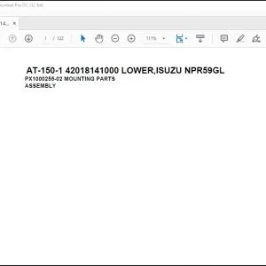Tadano Crane AT-150-1 42018141000 LOWER ISUZU NPR59GL Spare Parts Catalog Manual  - PDF DOWNLOAD