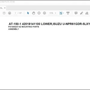 Tadano Crane AT-150-1 42018141100 LOWER,ISUZU U-NPR61GDR-5LXY Spare Parts Catalog Manual - PDF DOWNLOAD