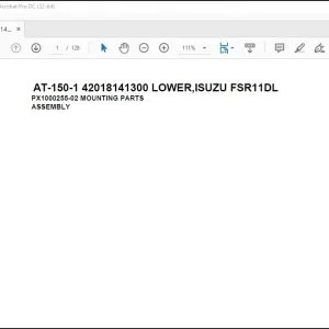 Tadano Crane AT-150-1 42018141300 LOWER ISUZU FSR11DL Spare Parts Catalog Manual - PDF DOWNLOAD