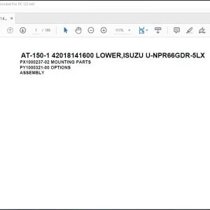 Tadano Crane AT-150-1 42018141600 LOWER ISUZU U-NPR66GDR-5LX Spare Parts Catalog Manual - PDF DOWNLOAD