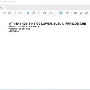 Tadano Crane AT-150-1 42018141700 LOWER ISUZU U-FRR32DB-XNB Spare Parts Catalog Manual  - PDF DOWNLOAD