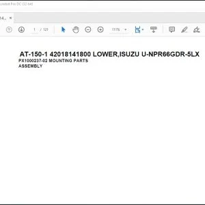 Tadano Crane AT-150-1 42018141800 LOWER ISUZU U-NPR66GDR-5LX Spare Parts Catalog Manual - PDF DOWNLOAD
