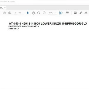 Tadano Crane AT-150-1 42018141900 LOWER,ISUZU U-NPR66GDR-5LX Spare Parts Catalog Manual - PDF DOWNLOAD