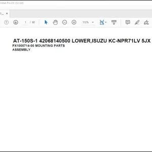 Tadano Crane AT-150S-1 42068140500 LOWER,ISUZU KC-NPR71LV 5JX Spare Parts Catalog Manual - PDF DOWNLOAD