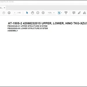 Tadano Crane AT-150S-2 42068232015 UPPER, LOWER, HINO TKG-XZU712M-TKFRC3 Spare Parts Catalog Manual - PDF DOWNLOAD