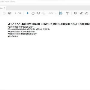 Tadano Crane AT-157-1 43002120400 LOWER,MITSUBISHI KK-FE53EB6K1 Parts Catalog Manual - PDF DOWNLOAD