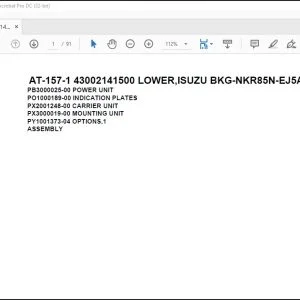 Tadano Crane AT-157-1 43002141500 LOWER,ISUZU BKG-NKR85N-EJ5AHY Parts Catalog Manual - PDF DOWNLOAD
