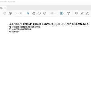 Tadano Crane AT-185-1 42004140800 LOWER,ISUZU U-NPR66LVN-5LX Spare Parts Catalog Manual - PDF  DOWNLOAD