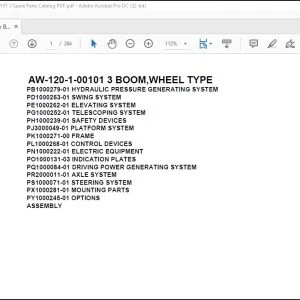 Tadano Crane AW-120-1-00101 3 BOOM,WHEEL TYPE Spare Parts Catalog Manual - PDF DOWNLOAD