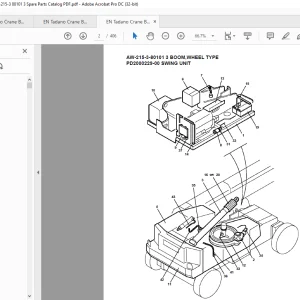 Tadano Crane AW-215-3-80101 3 BOOM,WHEEL TYPE Spare Parts Catalog Manual - PDF DOWNLOAD