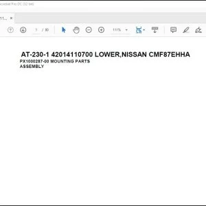 Tadano crane AT-230-1 42014110700 LOWER,NISSAN CMF87EHHA Spare Parts Manual - PDF DOWNLOAD