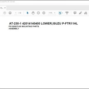 Tadano crane AT-230-1 42014140400 LOWER ISUZU P-FTR11HL Spare Parts Manual - PDF DOWNLOAD