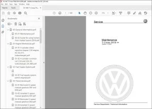Volkswagen T-Cross 2019 Complete Factory Service Manual - PDF DOWNLOAD