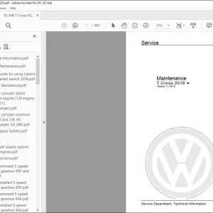 Volkswagen T-Cross 2019 Complete Factory Service Manual - PDF DOWNLOAD