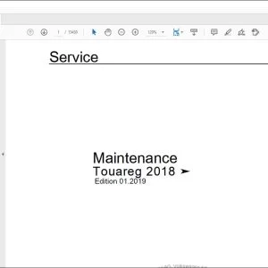 Volkswagen Touareg 2018 Factory Service Manual - PDF DOWNLOAD
