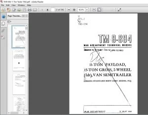 War Department 11-TON PAYLOAD, 15-TON GROSS, 2-WHEEL (2dt), VAN SEMITRAILER Technical Manual 9-894 - PDF DOWNLOAD