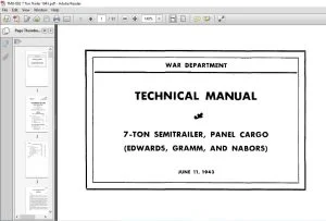 War Department 7-TON SEMITRAILER, PANEL CARGO (EDWARDS, GRAMM, AND NABORS) Technical Manual 9-882 - PDF DOWNLOAD