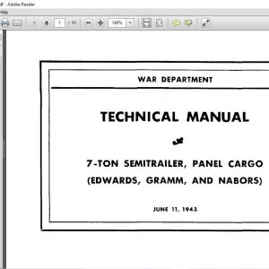 War Department 7-TON SEMITRAILER, PANEL CARGO (EDWARDS, GRAMM, AND NABORS) Technical Manual 9-882 - PDF DOWNLOAD