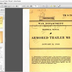 War Department Armored Trailer M8 Technical Manual 9-791 - PDF DOWNLOAD