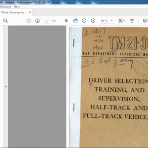 War Department Driver Selection, Training & Supervision, Half-Track & Full-Track Vehicles Technical Manual 21-301 - PDF DOWNLOAD