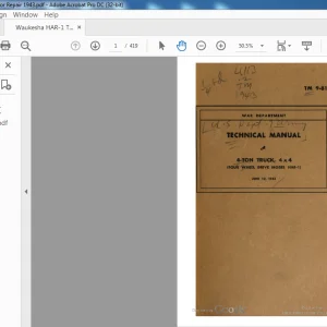 Waukesha War Department 4-TON TRUCK 4 x4 Four Wheel Drive Model Har-1 Technical Manual 9-815 - PDF DOWNLOAD